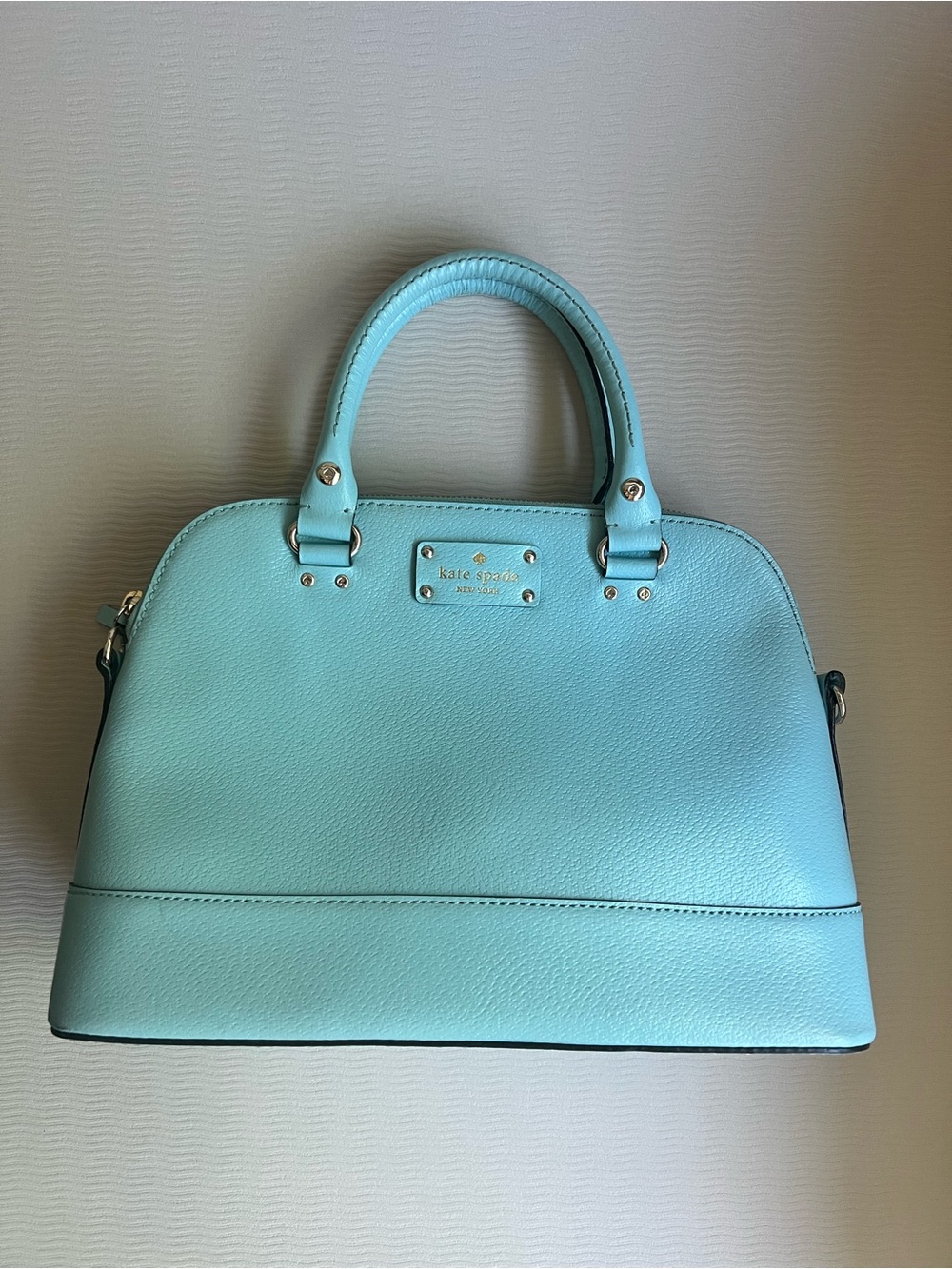 Kate Spade Wellesley Rachelle Satchel Robins Egg Blue Aqua Leather Bag